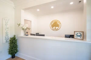 side view of front desk at Lowcountry Family dentistry in Murrells Inlet, SC